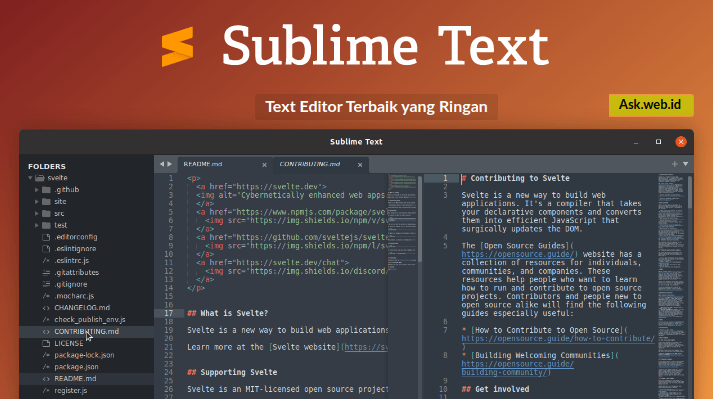 Sublime Text Editor Terbaik yang Ringan untuk Linux
